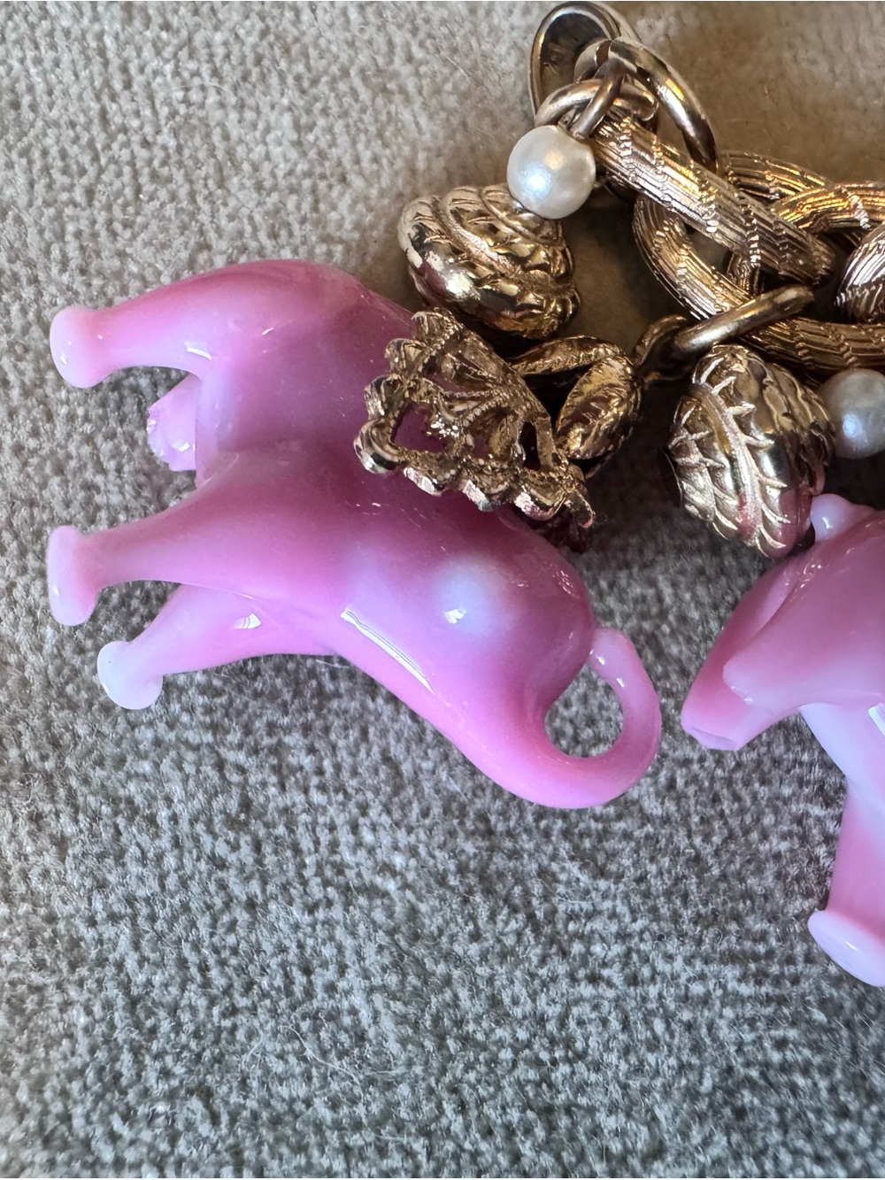 Napier sought after Pink Elephant Charm Chain bracelet bundle of 2 READ NOTES - Picture 12 of 16